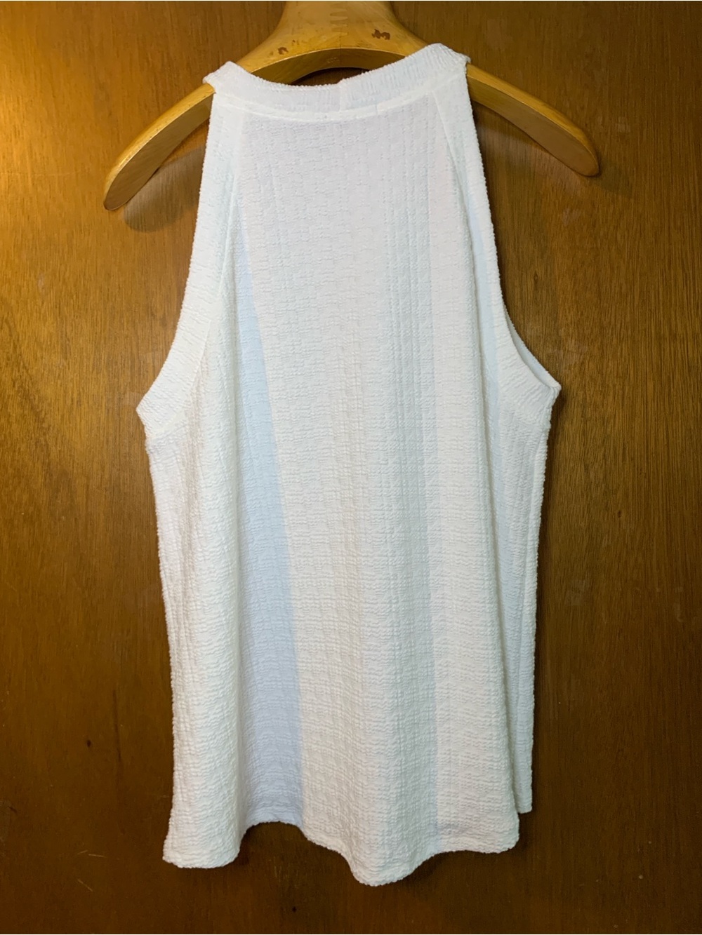 W5 Anthropology White Textured Halter Tank Top - Picture 2 of 6